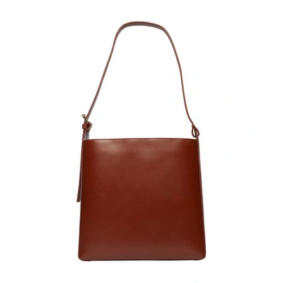 Apc Virginie Leather Shoulder Bag In Cad_hazelnut