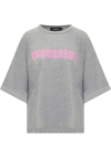 Dsquared2 Logo-print T-shirt In Grey Melange