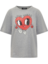 Dsquared2 T-shirt With Print In Grey Melange