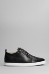 CHRISTIAN LOUBOUTIN F.A.V. FIQUE SNEAKERS IN BLACK LEATHER