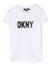 DKNY DKNY T-SHIRT BIANCA IN JERSEY DI COTONE BAMBINO