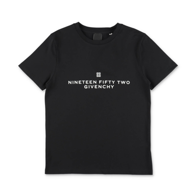 Givenchy Kids'  T-shirt Nera In Jersey Di Cotone Bambino In Nero