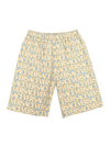 Versace All-over Logo Shorts In Light Blue