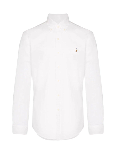 Polo Ralph Lauren Logo Embroidered Shirt In White