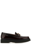 TOD'S TOD'S LOGO PLAQUE ROUND TOE LOAFERS