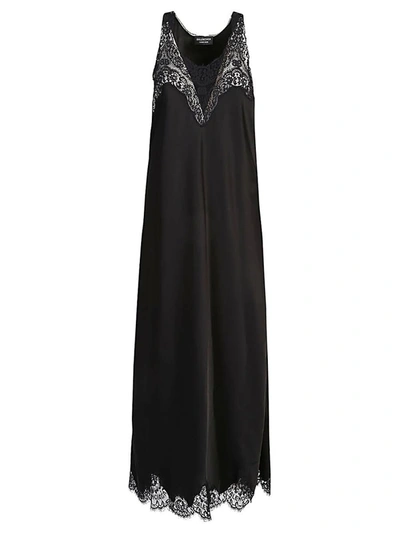 Balenciaga Black Lace Trimmed Dress