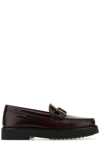 TOD'S TOD'S LOGO PLAQUE ROUND TOE LOAFERS
