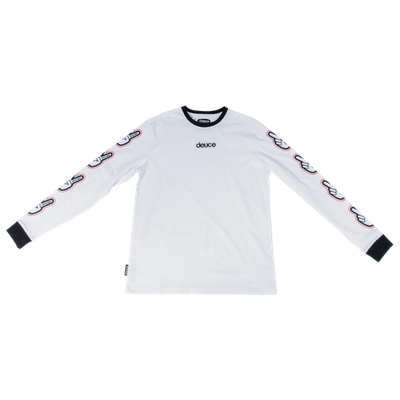 Deuce Mens  Long Sleeve T-shirt In White/white