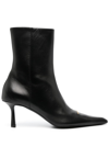 ALEXANDER WANG BLACK VIOLA 65 LEATHER ANKLE BOOTS,30323B03820197860