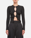 Christopher Esber Open-twist Long Sleeve Top In Black