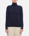 Drumohr Lamswool Turtleneck Sweater In Blue