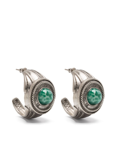 Roberto Cavalli Gemstone Half-hoop Earrings In D0607
