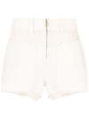 Ba&sh David Panelled Denim Shorts In Neutrals