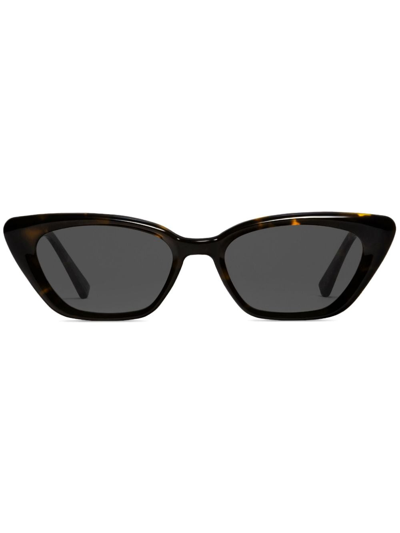 Gentle Monster Terra Cotta Cat-eye Frame Sunglasses In Black