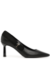 Ferragamo Vissia 70 Nappa Leather Pumps In Black