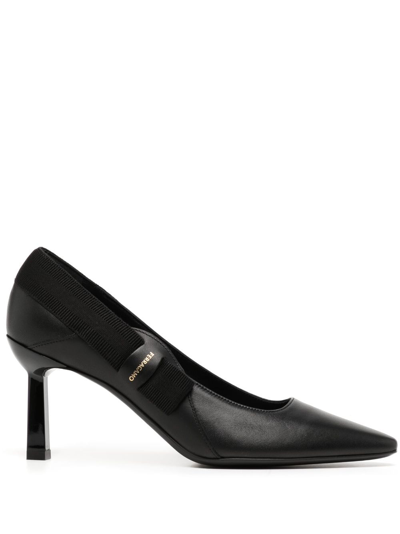 FERRAGAMO VISSIA 70MM LEATHER PUMPS