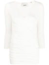 ISABEL MARANT GATHERED-DETAIL LONG-SLEEVE TOP