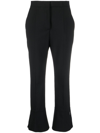 MSGM CROPPED WOOL TROUSERS