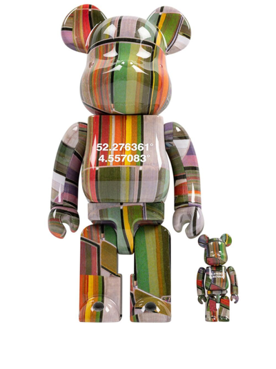 Medicom Toy X Benjamin Grant Overview Lisse Be@rbrick 100% And 400% Figure Set In Green