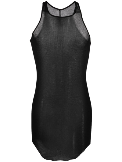 Rick Owens Round-neck Racerback Tank Top In Black