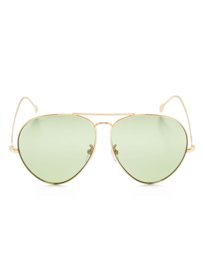 Gucci Pilot-frame Sunglasses In 金色