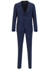 Manuel Ritz Single-breasted Buttoned Suit In Blue