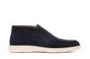 Santoni Midnight Blue Suede Digits Ankle Boots In Black