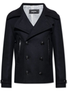 DSQUARED2 BLACK WOOL COAT