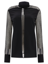 Givenchy 4g-pattern Silk Blouse In Black