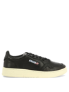 Autry Medalist Low Leather Sneakers Black In Black