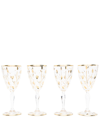 Les-ottomans Gold-tone Crystal Glass Set In Neutrals