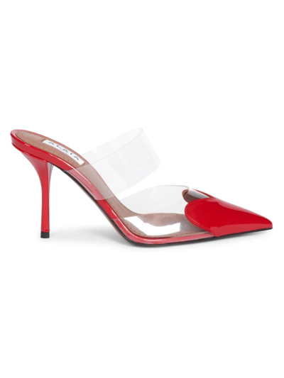 Alaïa Alaia Women Le Coeur Patent Leather Sandals In Red