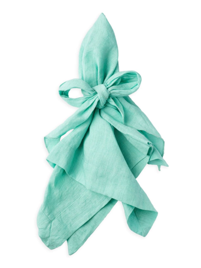 Joanna Buchanan Bow 2-piece Linen Napkin Set In Mint