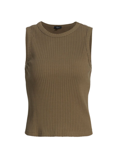 Rails Women's The Racer Rib-knit Tank In Olive