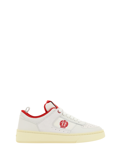 Bally Sneakers In White/lipstick