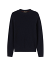 Loro Piana Men's Girocollo Parksville Baby Cashmere Sweater In Navy