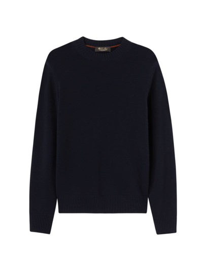 Loro Piana Parksville Cashmere Knit Jumper In Black-grey Melange