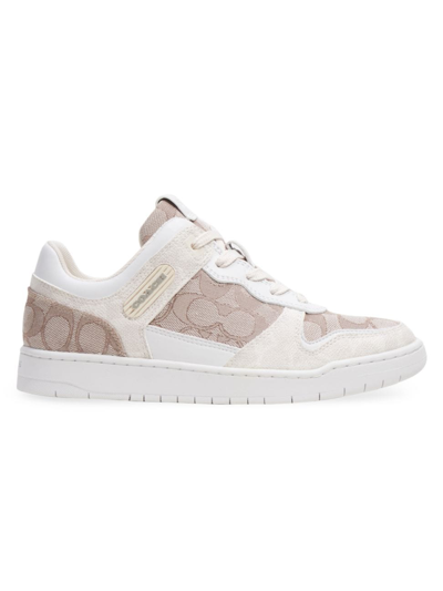 Coach Women's Monogram Jacquard Low-top Sneakers In Chalk