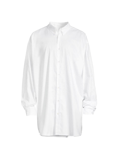 Maison Margiela Men's Cotton Button-down Tunic In White