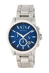 Armani Exchange Outerbanks Chronograph Bracelet Watch, 45mm In Silver