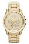 Armani Exchange Ax  Chronograph Bracelet Watch, 45mm In Gold