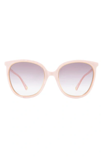 Gucci 56mm Round Sunglasses In Pink Pink Violet