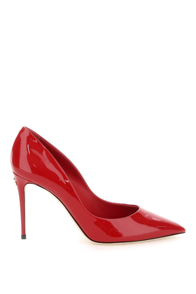 Dolce & Gabbana Patent-leather Pumps In Red