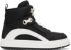 Dsquared2 Black Suede And White Canvas Sneakers In M063 Black+white