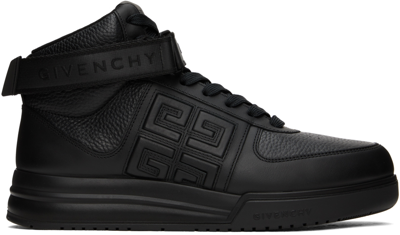 Givenchy Men's G4 High Top Sneakers In Leather In Black