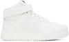 Givenchy Men's White Leather High-top Shoes For Fw23