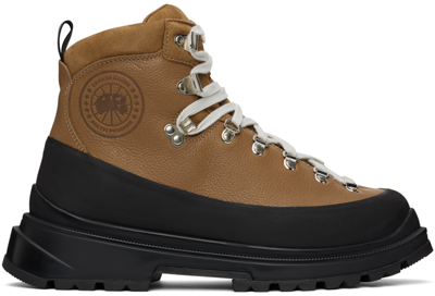 Canada Goose Tan Journey Boots In Dark Cedarwood/black