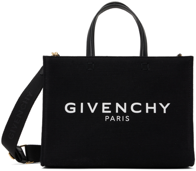 Givenchy G Tote Small Canvas Bag In 001 Black