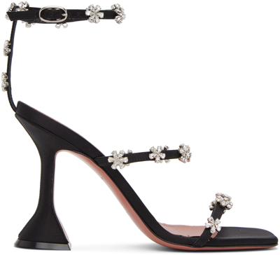 Amina Muaddi Black Lily Heeled Sandals