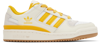 ADIDAS ORIGINALS OFF-WHITE & YELLOW FORUM LOW SNEAKERS